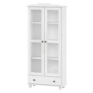 Vitrína 8050BK bílý lak, kovové úchytky obraz