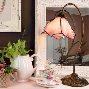 Stolní lampa Tiffany ve tvaru květu - Ø 31*48 cm/ E14/ 40W 5LL-5327 obraz