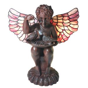 Stolní lampa Tiffany Angel - 33*21*33 cm E14/max 2*25W 5LL-6049 obraz