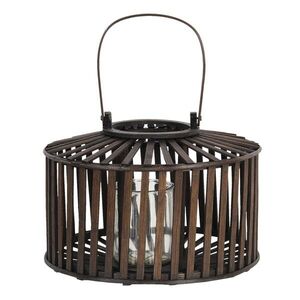 Dřevěná závěsná lucerna Eudo – Ø 33*24 cm 6RO0500 obraz