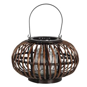 Dřevěná závěsná lucerna Eudo – Ø 34*21 cm 6RO0503 obraz