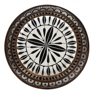 Set 3ks dřevěný dekorativní talíř s vrstvou Enamel - Ø 28*2 / Ø 23*2 / Ø 20*2 cm 6H1976 obraz