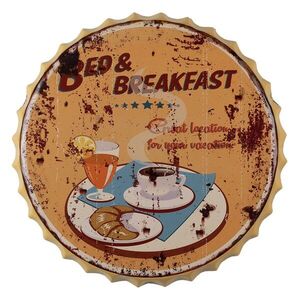 Nástěnná kulatá kovová cedule B&B - Ø 50 cm 6Y4403 obraz