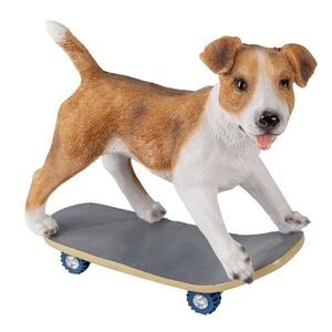 Dekorativní soška pejska na skateboardu - 18*9*18 cm 6PR3349 obraz