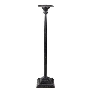 Kovový černý svícen s patinou Filicia - Ø 10*44 cm 6Y4469L obraz