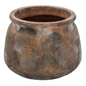 Hnědo-zlatá dekorativní teracotová váza/květináč Tera - Ø 21*16 cm 6TE0380 obraz