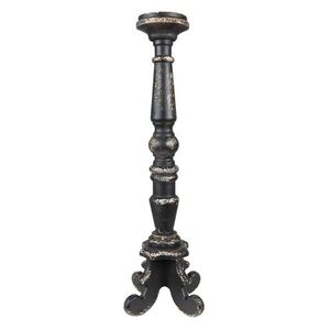 Černý antik dřevěný svícen - Ø 16*65 cm 5H0519 obraz