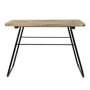 Dřevěno-kovový dekorační antik stolík na rostliny - 46*26*33 cm 64968 obraz