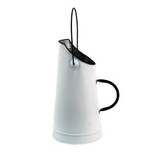 Bílý dekorační plechový uhlák - Ø 15*30 cm 6Y4777 obraz