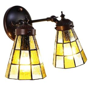 Nástěnná lampa Tiffany Chessboa - 30*23*23 cm E14/max 2*25W 5LL-6216 obraz