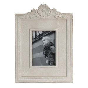 Krémový antik fotorámeček s popraskanou strukturou - 27*2*36 cm / 13*17 cm 2F0858 obraz