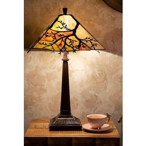 Hranatá stolní lampa Tiffany s větvemi stromu Tree - Ø 36*57 cm E27/max 2*60W 5LL-6226 obraz