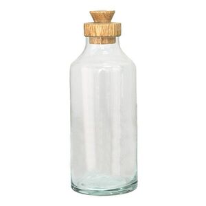 Skleněná dóza s dřevěným víčkem - Ø 7*21 cm 6GL3544 obraz