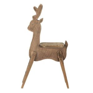 Dekorační dřevěná stolička na květiny Jelen - 38*15*68 cm 5H0633 obraz