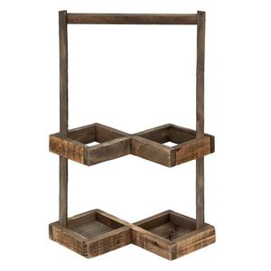 Hnědý antik dekorativní stojan na víno - 27*14*42 cm 6H2200 obraz