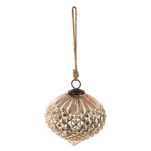 Zlatá vánoční skleněná ozdoba - Ø 15*15 cm 6GL3895 obraz