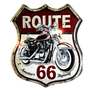 Nástěnná kovová cedule Route 66 - 30*1*35 cm 6Y5002 obraz