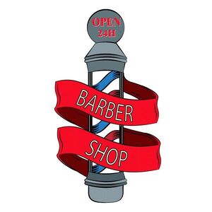 Nástěnná kovová cedule Barber Shop - 33*1*60 cm 6Y5030 obraz