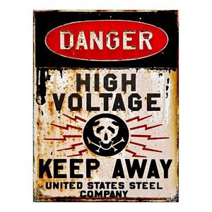Nástěnná kovová cedule Danger - 25*1*33 cm 6Y5142 obraz