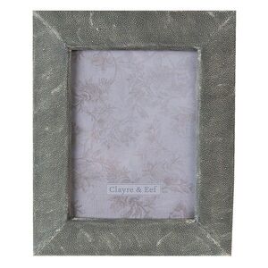 Šedý antik fotorámeček s plastickým okrajem - 23*2*28 cm / 15*20 cm 2F0922 obraz