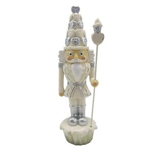 Béžová dekorace socha Louskáček s muffinky - 5*5*16 cm 6PR3666 obraz