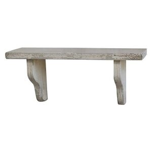 Krémová antik dřevěná nástěnná polička Malie unique - 39*12*16cm 41056519 (41565-19) obraz