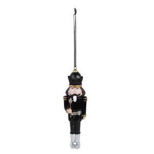 Černá vánoční závěsná ozdoba Louskáček - 4*2*15 cm 6PR3693 obraz