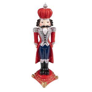 Dekorace Louskáček v červeném obleku - 8*8*24 cm 6PR3715 obraz