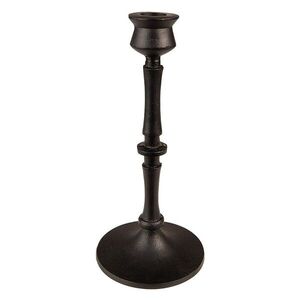 Černý kovový svícen na úzkou svíčku Pióne - Ø10*23 cm 65080 obraz
