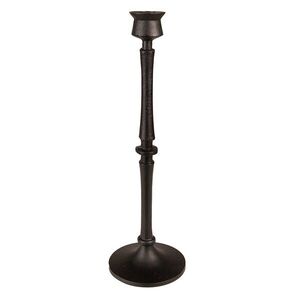 Černý kovový svícen na úzkou svíčku Pióne - Ø 10*33 cm 65081 obraz