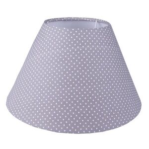 Šedé puntíkované látkové stínidlo lampy - Ø 23*15 cm / E27 6LAK0529M obraz