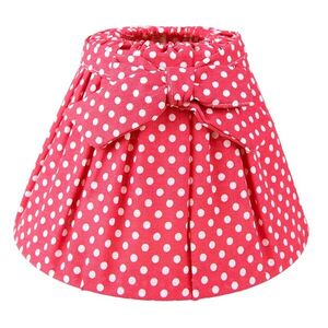 Červené bavlněné stínidlo s mašlí a puntíky - Ø 25*16 cm / E27 6LAK0541L obraz
