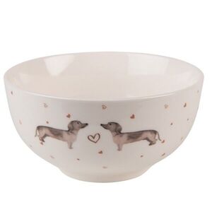 Porcelánová miska s jezevčíkem Dachshund Love - Ø 14*7 cm DHLBO obraz