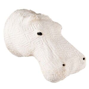 Béžová antik nástěnná dekorace hlava hroch Hippo L - 17*24*21 cm 65186L obraz