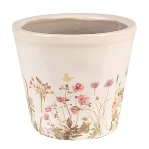 Keramický obal na květináč s lučními květy Flowers of Love S - Ø 12*10 cm 6CE1555S obraz