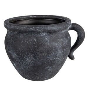 Granitový antik keramický obal na květináč s uchem Granit - 20*16*14cm 6CE1580 obraz