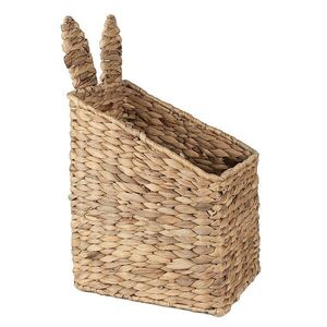Přírodní úložný koš se zaječíma ušima - 25*18*20/42 cm 6RO0597 obraz