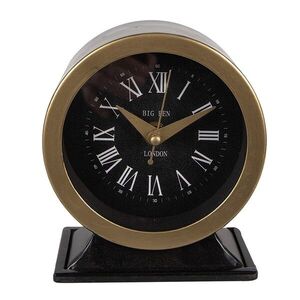 Černozlaté antik stolní hodiny Big Ben London - 12*6*14 cm / 1*AA 6KL0785 obraz