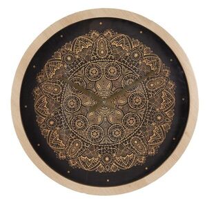 Černohnědé antik nástěnné hodiny s ornamenty - Ø 50*6 cm / 1*AA 6KL0793 obraz