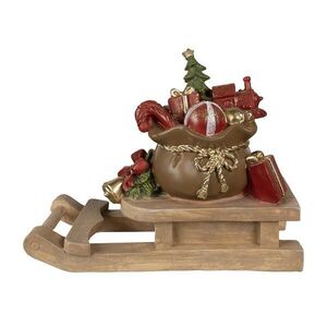 Dekorace vánoční dárky na saních - 38*16*29 cm 6PR3908 obraz