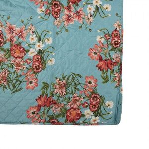 Modrý přehoz na jednolůžko s květinovým motivem Flowery - 140*220 cm Q197.059 obraz