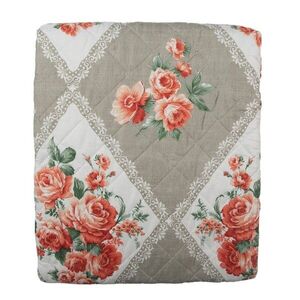 Šedý přehoz na jednolůžko s květinovým motivem Flowery - 140*220 cm Q196.059 obraz