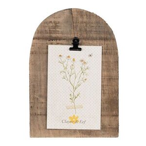 Hnědý antik dřevěný fotorámeček s klipem Clipp - 15*2*22 cm / 10*15 cm 6H2366 obraz