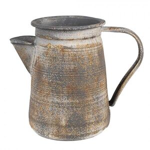 Šedý antik plechový dekorační džbánek - 20*12*16 cm 6Y5495 obraz