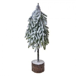 Vánoční dekorace zasněžený jehličnatý stromek - 17*14*44 cm 65579 obraz