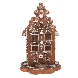 Hnědá vánoční svítící perníková chaloupka Gingerbread House - 13*13*20 cm 6PR4344 obraz