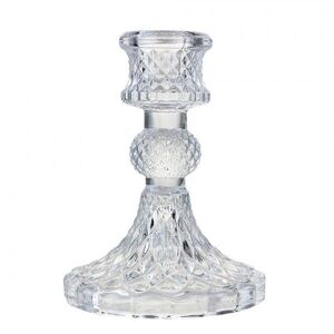 Skleněný transparentní svícen - Ø 8*11 cm 6GL4908 obraz