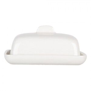 Bílá keramická máslenka - 9*7*7 cm 6CE2045 obraz
