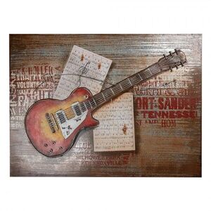 3D kovový obraz Metal Guitar - 100*5*75 cm 5WA0205 obraz