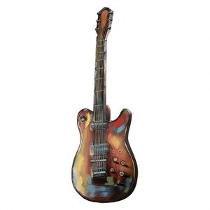 3D kovový obraz Guitar Metal - 28*2*83 cm 5WA0206 obraz